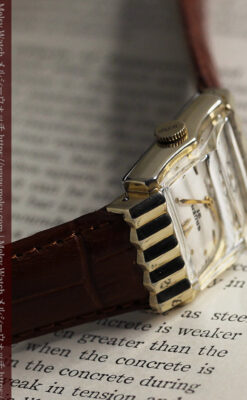 グリュエン 際立つ鋭角の煌びやかなアンティーク腕時計 【1951年頃】-W1294-8