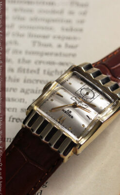 グリュエン 際立つ鋭角の煌びやかなアンティーク腕時計 【1951年頃】-W1294-9