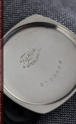 皇帝ナポレオンの鷲の彫り エルジンの銀無垢アンティーク腕時計 【1910年頃】-W1527-24