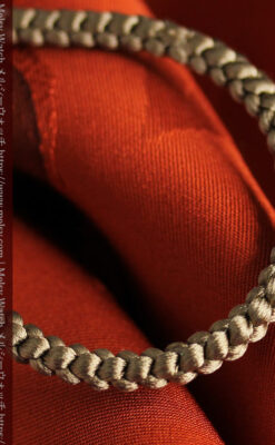 懐中時計用の絹製組み紐・時計紐【利休色】-CS4034-3