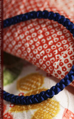 懐中時計用の絹製組み紐・時計紐【紺青】-CS4035-3