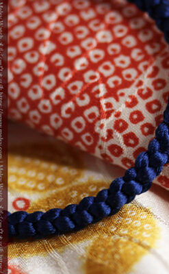 懐中時計用の絹製組み紐・時計紐【紺青】-CS4035-4