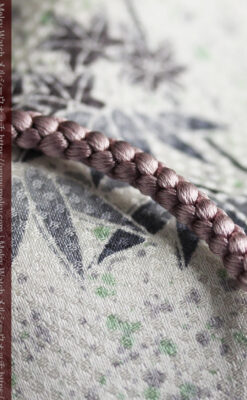 懐中時計用の絹製組み紐・時計紐【梅鼠】-CS4036-4