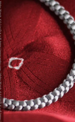 懐中時計用の絹製組み紐・時計紐【銀鼠】-CS4038-3