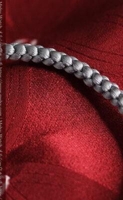 懐中時計用の絹製組み紐・時計紐【銀鼠】-CS4038-4