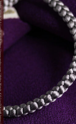 懐中時計用の絹製組み紐・時計紐【鈍色】-CS4041-4