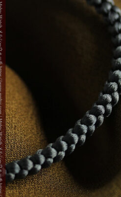 懐中時計用の絹製組み紐・時計紐【革色】-CS4040-4