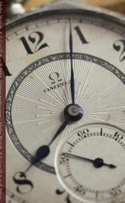 オメガ 特徴的な装飾面のアンティーク八角形懐中時計 【1922年製】-P2304-1