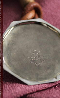 オメガ 特徴的な装飾面のアンティーク八角形懐中時計 【1922年製】-P2304-20