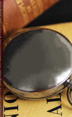 ヘブドマス 緑のエナメル装飾が美しい8日巻懐中時計 【1940年頃】-P2305-10