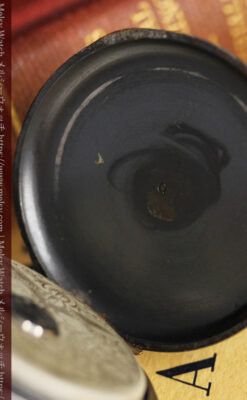 ヘブドマス 緑のエナメル装飾が美しい8日巻懐中時計 【1940年頃】-P2305-11