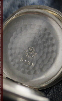 心地よいサイズの中型 ウォルサムの銀無垢時計 【1904年頃】-P2306-17