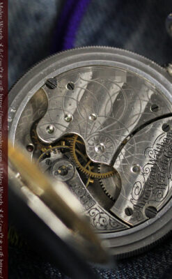 心地よいサイズの中型 ウォルサムの銀無垢時計 【1904年頃】-P2306-18