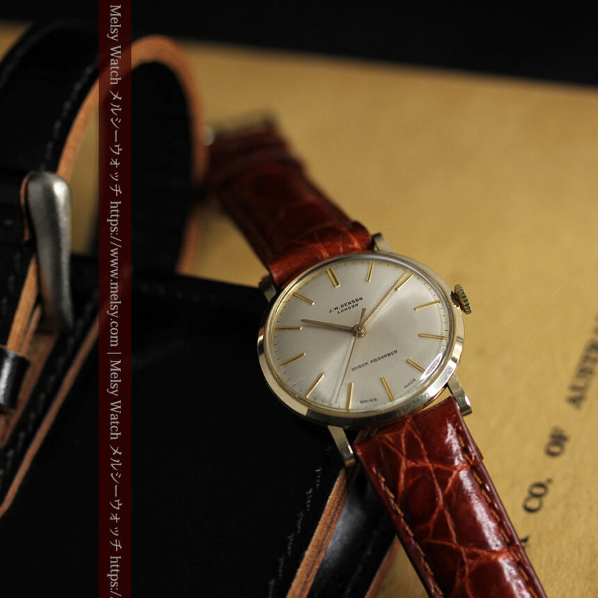 ベンソンの昭和レトロな金無垢アンティーク腕時計 【1969年頃】-W1532-1