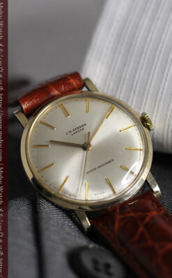 ベンソンの昭和レトロな金無垢アンティーク腕時計 【1969年頃】-W1532-11