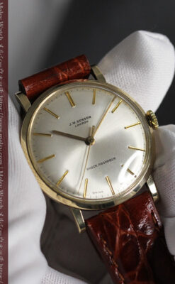 ベンソンの昭和レトロな金無垢アンティーク腕時計 【1969年頃】-W1532-13