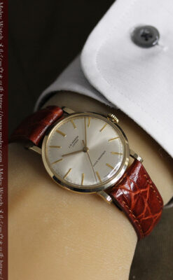 ベンソンの昭和レトロな金無垢アンティーク腕時計 【1969年頃】-W1532-21