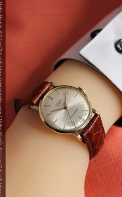 ベンソンの昭和レトロな金無垢アンティーク腕時計 【1969年頃】-W1532-23