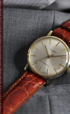 ベンソンの昭和レトロな金無垢アンティーク腕時計 【1969年頃】-W1532-8