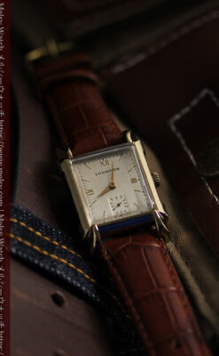 ロンジンの縦長かつ幅広のアンティーク腕時計 【1949年頃】-W1533-2