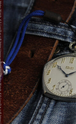 特殊な五角形 グリュエンのアンティーク懐中時計 【1930年頃】-P2307-10