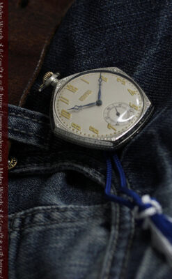 特殊な五角形 グリュエンのアンティーク懐中時計 【1930年頃】-P2307-13