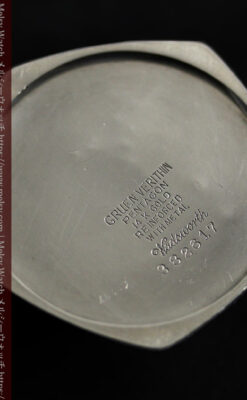 特殊な五角形 グリュエンのアンティーク懐中時計 【1930年頃】-P2307-18