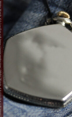 特殊な五角形 グリュエンのアンティーク懐中時計 【1930年頃】-P2307-21