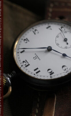 黒色に映える銀の紋章 オメガのアンティーク懐中時計 【1899年製】-P2308-14