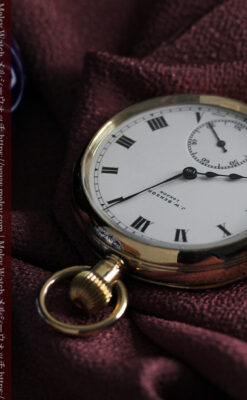 英国ベンソンの風格溢れる金無垢アンティーク懐中時計 【1931年頃】箱付き-P2310-12