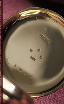 英国ベンソンの風格溢れる金無垢アンティーク懐中時計 【1931年頃】箱付き-P2310-17