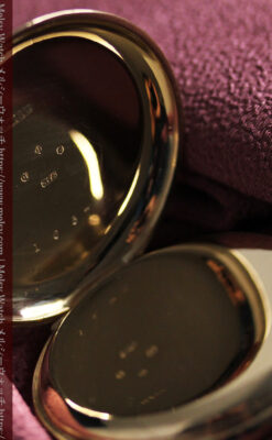 英国ベンソンの風格溢れる金無垢アンティーク懐中時計 【1931年頃】箱付き-P2310-18