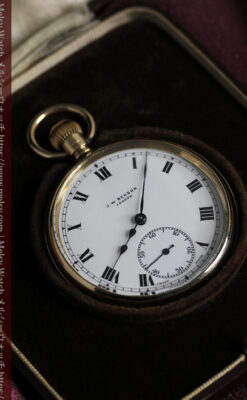 英国ベンソンの風格溢れる金無垢アンティーク懐中時計 【1931年頃】箱付き-P2310-21