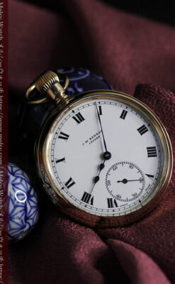 英国ベンソンの風格溢れる金無垢アンティーク懐中時計 【1931年頃】箱付き-P2310-5