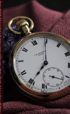 英国ベンソンの風格溢れる金無垢アンティーク懐中時計 【1931年頃】箱付き-P2310-6