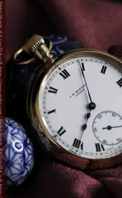 英国ベンソンの風格溢れる金無垢アンティーク懐中時計 【1931年頃】箱付き-P2310-7