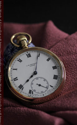 英国ベンソンの風格溢れる金無垢アンティーク懐中時計 【1931年頃】箱付き-P2310-8
