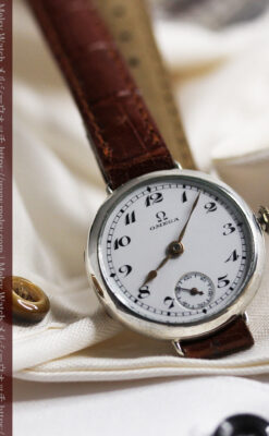 古式ゆかしき品あるオメガ 銀無垢女性用アンティーク腕時計 【1930年製】-W1538-11