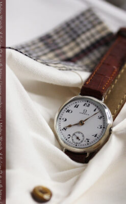 古式ゆかしき品あるオメガ 銀無垢女性用アンティーク腕時計 【1930年製】-W1538-12