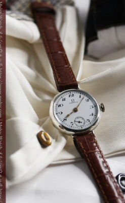 古式ゆかしき品あるオメガ 銀無垢女性用アンティーク腕時計 【1930年製】-W1538-13