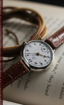 古式ゆかしき品あるオメガ 銀無垢女性用アンティーク腕時計 【1930年製】-W1538-14