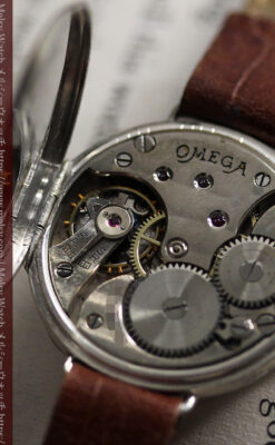 古式ゆかしき品あるオメガ 銀無垢女性用アンティーク腕時計 【1930年製】-W1538-19