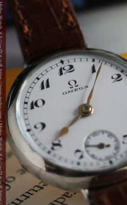 古式ゆかしき品あるオメガ 銀無垢女性用アンティーク腕時計 【1930年製】-W1538-2