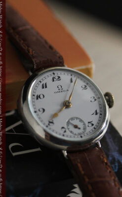 古式ゆかしき品あるオメガ 銀無垢女性用アンティーク腕時計 【1930年製】-W1538-6