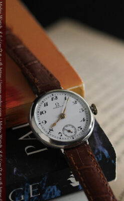 古式ゆかしき品あるオメガ 銀無垢女性用アンティーク腕時計 【1930年製】-W1538-7