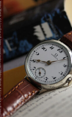 古式ゆかしき品あるオメガ 銀無垢女性用アンティーク腕時計 【1930年製】-W1538-8