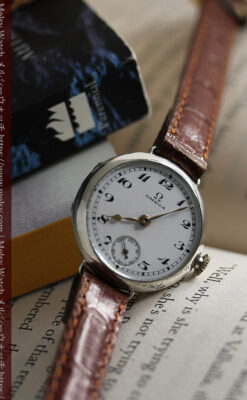 古式ゆかしき品あるオメガ 銀無垢女性用アンティーク腕時計 【1930年製】-W1538-9