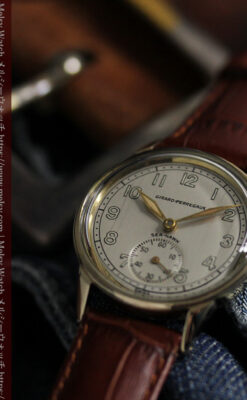 ジラールペルゴのSEA-HAWK 金無垢アンティーク腕時計 【1940年頃】-W1539-10