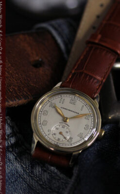 ジラールペルゴのSEA-HAWK 金無垢アンティーク腕時計 【1940年頃】-W1539-11