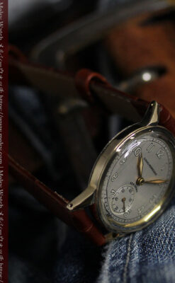 ジラールペルゴのSEA-HAWK 金無垢アンティーク腕時計 【1940年頃】-W1539-16